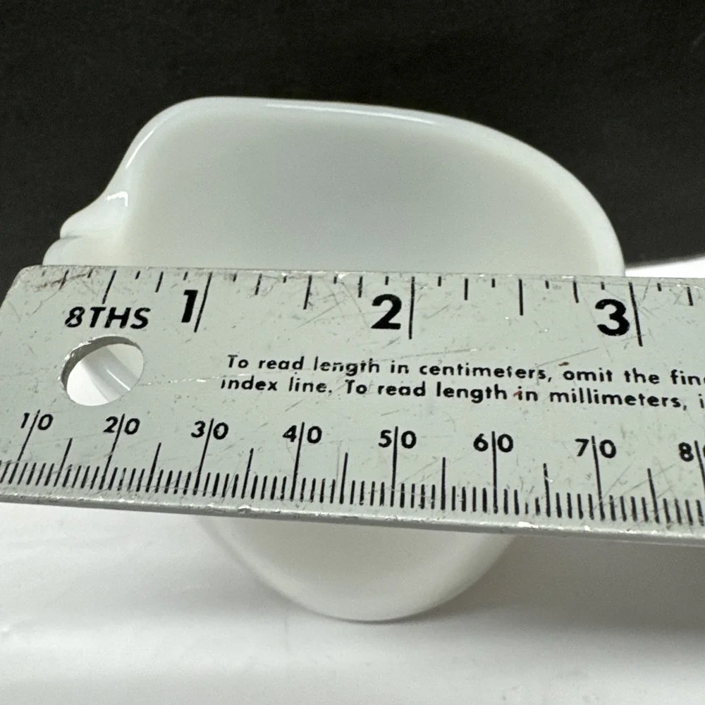 Vintage Fire King Creamer Small Pitcher White USA Oven Ware Spout